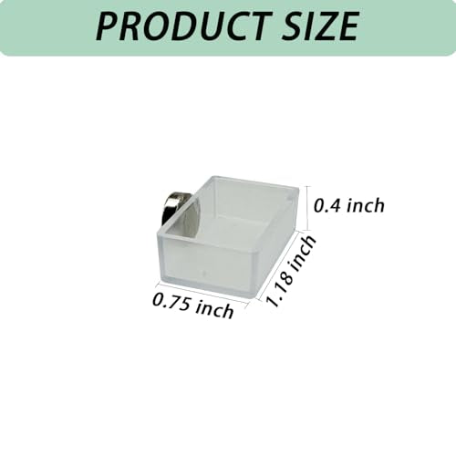 2 PCS Jumping Spider Feeding Dish, Tiny Food Dishes Water Dish for Jumping Spider, Tarantula and Other Small Pets,Transparent