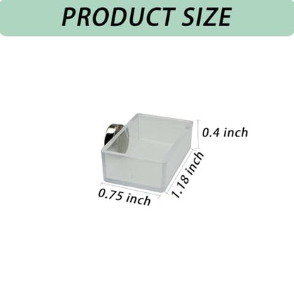 2 PCS Jumping Spider Feeding Dish, Tiny Food Dishes Water Dish for Jumping Spider, Tarantula and Other Small Pets,Transparent