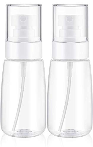 Spray Water Bottle Hair Mister, Fine Mist Stylist Sprayers 360 Empty Small Misting Spritzer, Perfume Atomizer with Pump Clear Containers 2PCS/2oz - color: 2oz - Pack 2