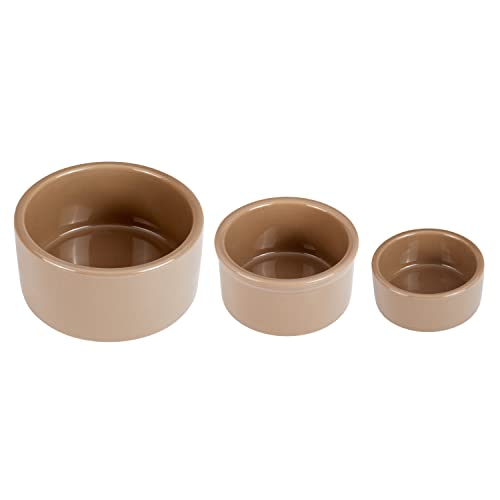 Kaytee Stoneware Ceramic Pet Hamster Bowl, Brown, 3-Inch - size: 3 in