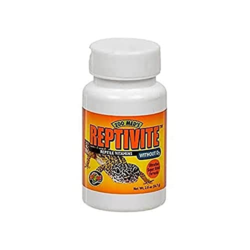 Zoo Med Reptivite, without Vitamin D3, 2-Ounce,Black - size: 2 Ounce (Pack of 1)