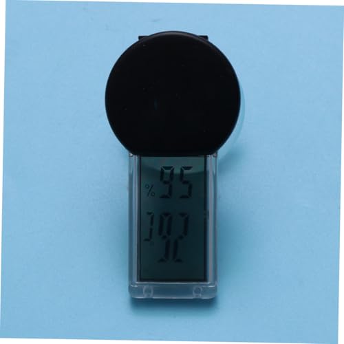 Healifty Suction Cup Thermometer Hygrometer for Reptile Terrariums Digital Temperature and Humidity with Celsius Display Portable Indoor Humidity Sensor for Bedroom and Home Use Black