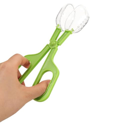 3pcs Reptile Feeding Clamps: Reptile Poop Scoop - Lizard Feeding and Cleaning Tool - Plastic Scoop for Tortoise Lizard Frog and Other Small Animals