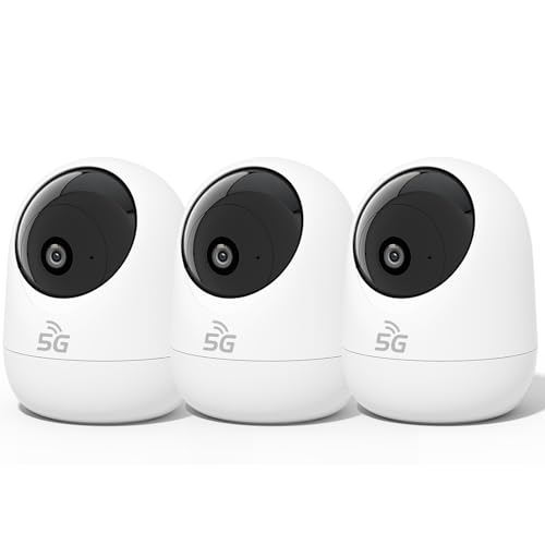Rraycom 3Pack 4MP Indoor Baby & Pet Monitor Camera, 360° Auto Tracking, Cry & Sound Detection, Dual-Band 2.4G/5G WiFi, SD & Free Cloud Storage, Alexa & Google Home Compatible - size: 3Pack