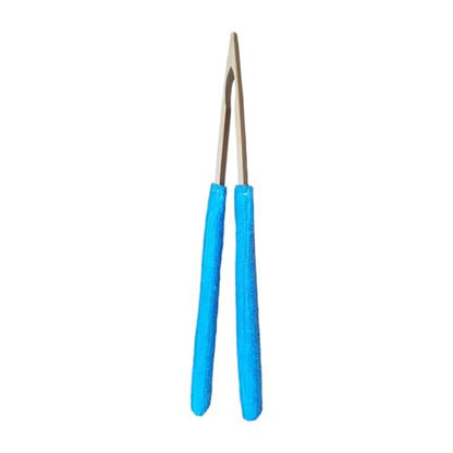 Leaf Cleaning Tweezers - Double Sided Tool | Reusable Hand Tongs with Wooden Handle, Ideal for Indoor Plant Leaf Lint, Indoor/Outdoor Cleaning,
