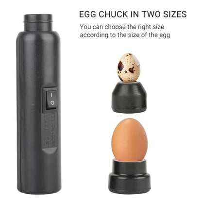 High Intensity Egg Candler Tester, Rechargeable LED Egg Hatching Test Light with Egg Chuck, ABS Egg Tester for Monitoring Development of Ducks Eggs, 5.9x1.4x1.4in