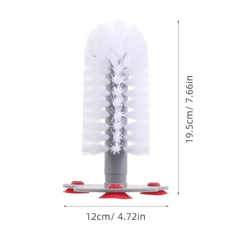 Turtle Scrub Brush with Suction Cup for Tank Cleaning Soft Bristles Abs Material for Effective Turtle Shell and Skin Care for Small Cups and Reptile Tanks