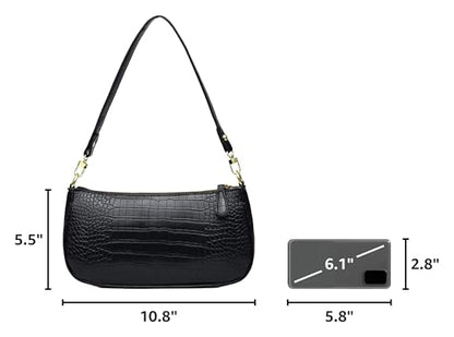 Small Tote Shoulder Bags Purses for Women Retro Classic Crossbody Bags Cute Clutch Purse and Handbag - color: 0-1-black