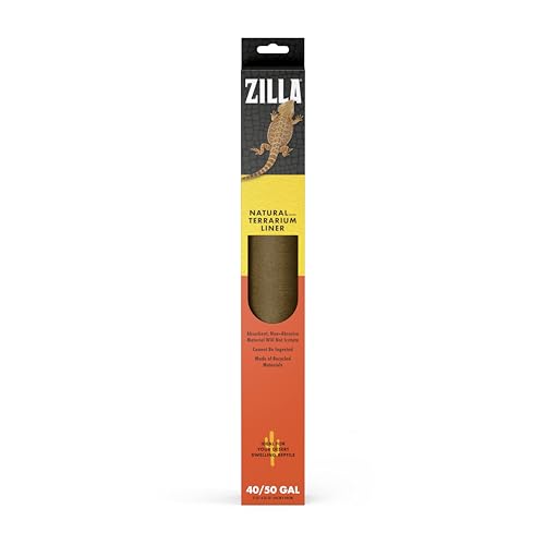 Zilla Reptile Terrarium Bedding Substrate Floor Liner, Brown, 30BR/40BR/50/65G, 17.25" x 35.25" | 30BR/40BR/50/65G, 17.25"x35.25" - size: 17.25" x 35.25"