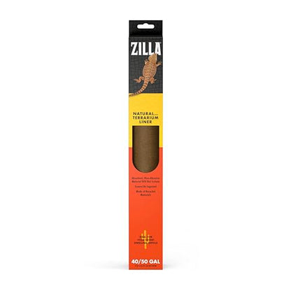 Zilla Reptile Terrarium Bedding Substrate Floor Liner, Brown, 30BR/40BR/50/65G, 17.25" x 35.25" | 30BR/40BR/50/65G, 17.25"x35.25" - size: 17.25" x 35.25"