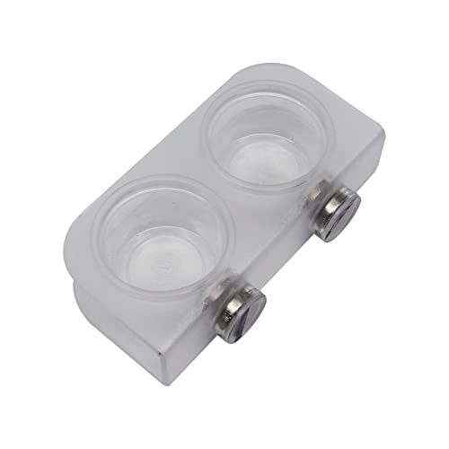 Magnetic Reptile Feeding Cups, Acrylic Gecko Feeding Ledge with 10 pcs Food Cups,Reptile Food and Water Dish Bowl for Geckos,Chameleon,Corn Snake,Iguana (F-2)