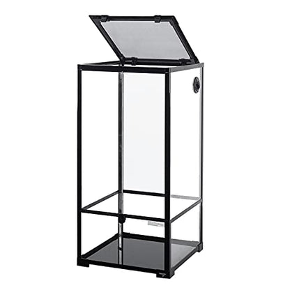 WACOOL 50 Gallon Reptile Tank, Front Opening Chameleon Cage 18" x 18"x 36", 3-in-1 Side Design (Glass or Mesh+Glass), Bio Deep Base 10" Vertical Reptile Cage for Frog Iguana - size: 18" x 18" x 36"(48 Gallon)