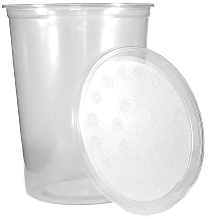 Josh's Frogs 32 oz Fruit Fly Cup and Fabric Lid - 10 Pack - size: 10 Count (Pack of 1), style: Fabric Lid