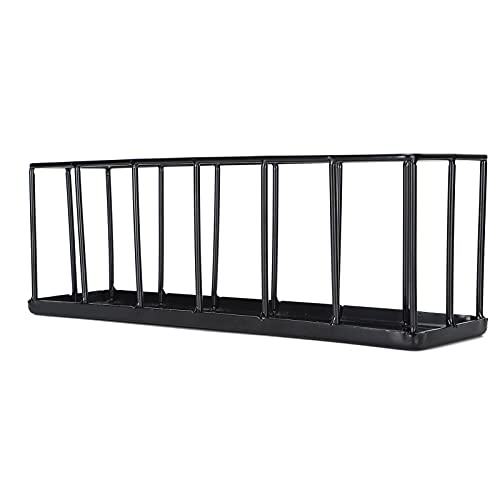 Omabeta Stainless Steel Tortoise Feeder Multifunctional Food Dispenser for Reptiles 30x10x8cm Easy Clean and Safe Feeding (Black)