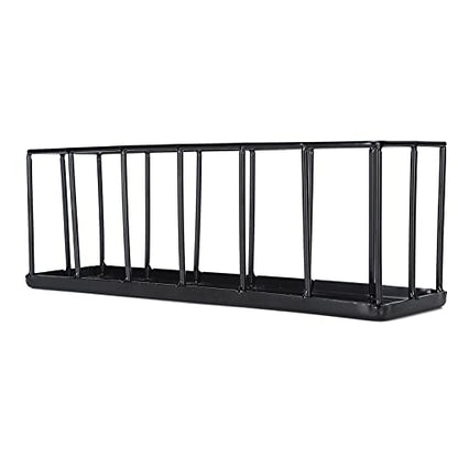 Omabeta Stainless Steel Tortoise Feeder Multifunctional Food Dispenser for Reptiles 30x10x8cm Easy Clean and Safe Feeding (Black)