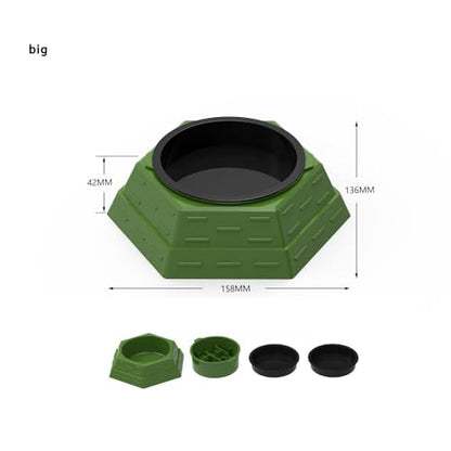 Reptile Food Bowl Plastic Water Feeder Bowls Anti- Escape Mini Round Reptile Feeder for Lizard, Gecko,Cricket, Leopard Gecko etc (Big) - size: big