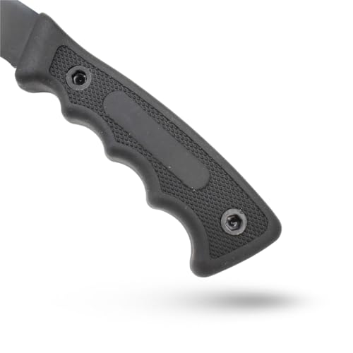 Snake Eye Tactical Heavy Duty 3PC Hunting & Camping Set – Full Tang Camping Axe, 9.5" Fixed Blade Gut Hook Knife, Sharpening Rod, and Heavy Duty Nylon Combo Sheath Included (Black) - color: Black
