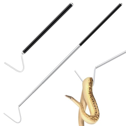 Snake Hook 40" – Telescopic Stainless Steel Reptile Grabber Stick for Safely Handling Snakes and Lizards, Lightweight & Portable Catcher Tool