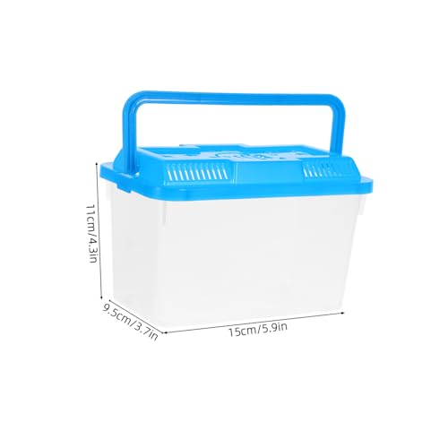 4pcs Mini Turtle Feeding Box Plastic Reptile Container for Fish and Small Pets Versatile Breeding Aquarium with Stable Base and Vibrant Lids