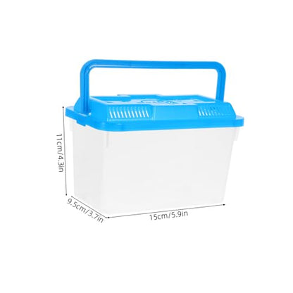 4pcs Mini Turtle Feeding Box Plastic Reptile Container for Fish and Small Pets Versatile Breeding Aquarium with Stable Base and Vibrant Lids
