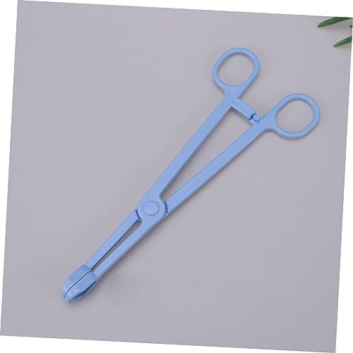 Mipcase 1pc Plastic Pet Stool Clamp for Easy -up of Reptile Bird and Animal Waste Material Scissors Design Handle for Convenience - color: Blue