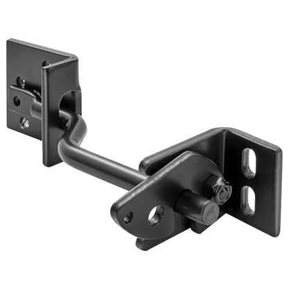 Gravity Gate Latch, Self-Locking, Heavy Duty, Black | Heavy duty black gravity gate latch with self-locking action; adjustable outdoor hardware for wood and metal gates. - size: Heavy Gravity