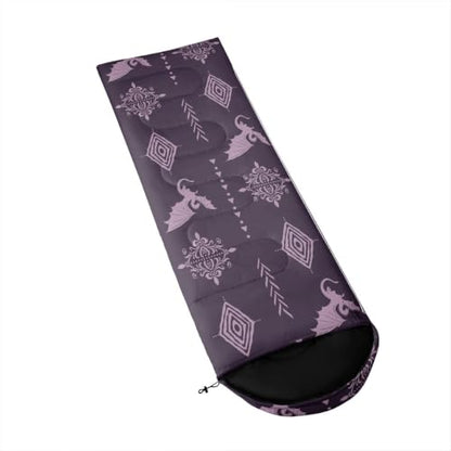 Erosebridal Sugar Skull Southwestern Aztec Western Sleeping Bag for Kids Camping Blanket for Hiking Travel Hunting Sleep Bag - color: Black Purple 3
