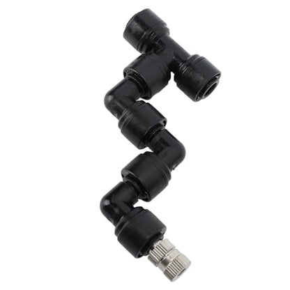 Reptile Mister Nozzles, 360 Degree Adjustable Reptile Cooling System Nozzles, Fine Mist Spray for Rainforest Tank Greenhouse Courtyard, Durable Plastic and Copper Construction with