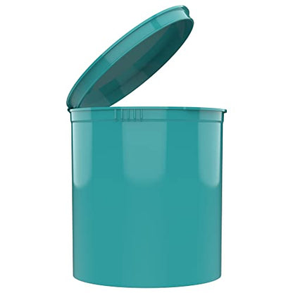 90 Dram CR Plastic Packaging Pop Top Containers - Child Resistant Travel Holder Vial Bottles - 60 qty (Aqua) - color: Aqua