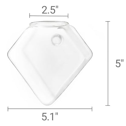 Mkono Wall Planter Hanging Propagation Stations Flower Vase Glass Pots Holder for Hydroponic Plants, Indoor Home Office Living Room Bathroom Decor Gifts, 3 Pack