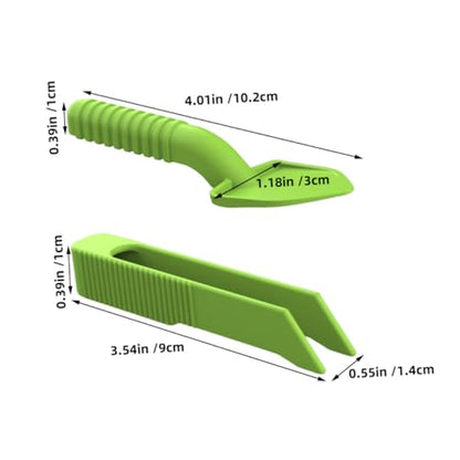BESPORTBLE 5set Crawler Cleaning Tool Reptile Scooper and Tweezers Other Small Animals Litter Scoop Tweezers and Scooper Bearded Dragon Feeding Rat Snake Bird Scooper Poop Scoop Plastic Green