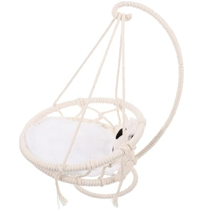 FRCOLOR Hamster Hammock Bed Hanging Small Animal Nest Cozy House for Guinea Pig Rat Reptile Cage Accessories 10X10 Inch Cotton Sleeping Swing