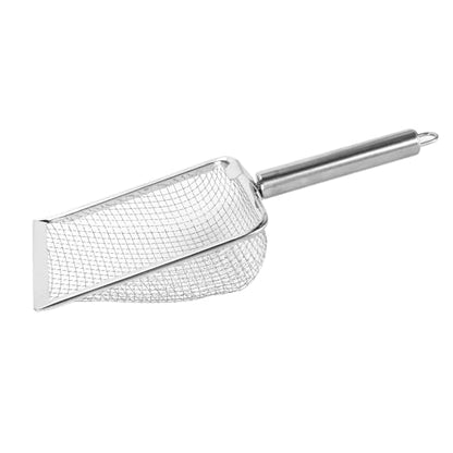 Stainless Steel Cat Litter Scoop | Rustproof & Simple to Maintain | Fine Holes for Effective Waste Removal | Hanging Hook for Storage/Reptile Litter Scoop