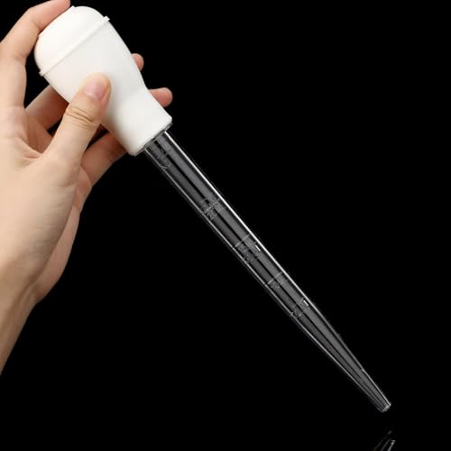 WEAVERBIRD White Manual Fish Tank Water Changer Aquarium Dropper, 30ml Aquarium Clean Pipette Dropper, Fish Tank Cleaning Waste Remover, 11-inch Aquarium Gravel Cleaning Straw - color: White