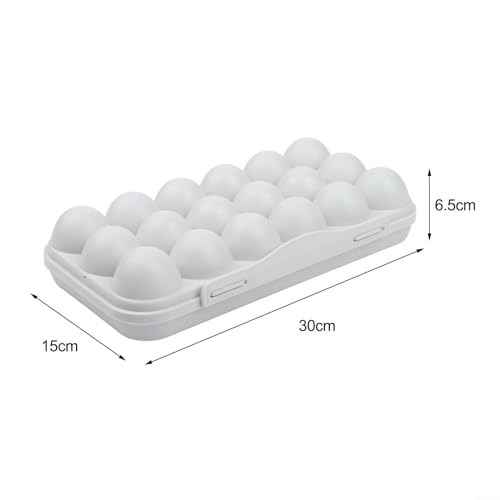 Portable Egg Storage Box With 18 Grids Egg Protector Case Tray Container Secure Egg Transport Outdoor Trips And Activities(18 Grey) - size: 18 Grey