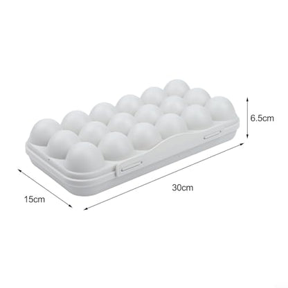 Portable Egg Storage Box With 18 Grids Egg Protector Case Tray Container Secure Egg Transport Outdoor Trips And Activities(18 Grey) - size: 18 Grey
