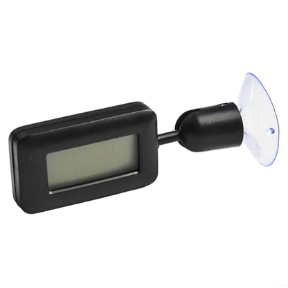 FABULETTA Fahrenheit Dual Scale Thermometer, 360 Degree Rotating Hygrometer, Suction Cup Reptile Thermometer(Black) - color: Black