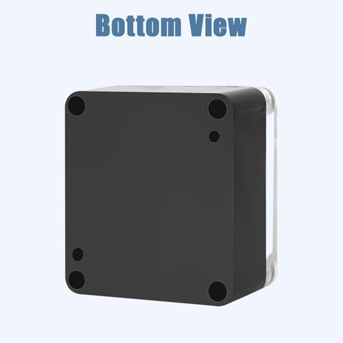 Junction Box with Clear Cover IP65 Waterproof Project Box Dustproof ABS Plastic Electrical Project Boxes Universal Enclosure, Black 2.4"x 2.2"x 1.3"(63x58x35mm)(Pack of 2) - color: 2 packs, size: 2.4"x 2.2"x 1.3"