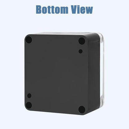 Junction Box with Clear Cover IP65 Waterproof Project Box Dustproof ABS Plastic Electrical Project Boxes Universal Enclosure, Black 2.4"x 2.2"x 1.3"(63x58x35mm)(Pack of 2) - color: 2 packs, size: 2.4"x 2.2"x 1.3"
