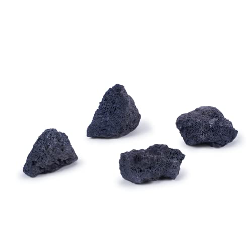 Black Lava Stone Natural Aquascaping Rock 16lb Planted Aquarium | Porous rock; cichlid, shrimp and terrarium - size: 04 Black Lava Stones（3-10inch,16lbs）