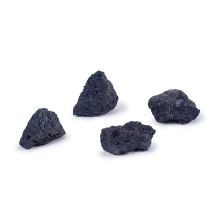 Black Lava Stone Natural Aquascaping Rock 16lb Planted Aquarium | Porous rock; cichlid, shrimp and terrarium - size: 04 Black Lava Stones（3-10inch,16lbs）