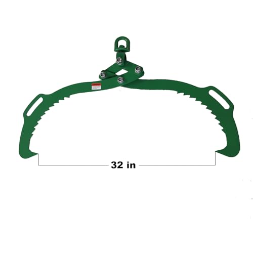 Log Lifting Tongs,2 Serrated 32in Swivel Claw Hook, Heavy Duty Grapple Timber Claw,Lumber Skidding,Log Lifting -32in - size: 32in