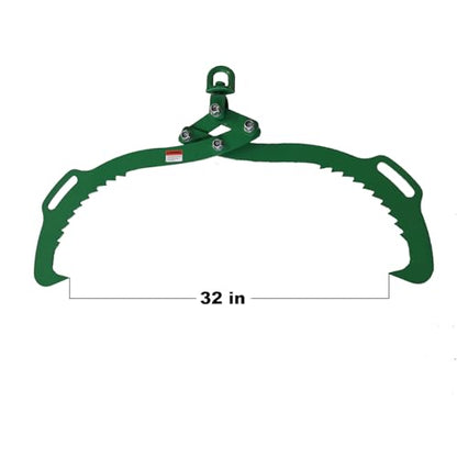 Log Lifting Tongs,2 Serrated 32in Swivel Claw Hook, Heavy Duty Grapple Timber Claw,Lumber Skidding,Log Lifting -32in - size: 32in