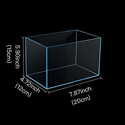AWXZOM Small Nano Rimless Tank, Clear Glass Fish Tank, 1.1 Gallon, 7.8x5.5x5.9inch/20x14x15cm, Betta Fish Tank - size: 1.1Gallon 7.8x5.5x5.9inch/20x14x15cm