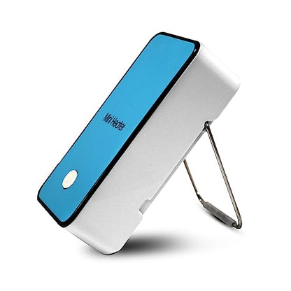 Safety Energy-saving Heater Mini Portable Electric Fan Heaters Air Warmer | for Room Office Desktop Blue - color: Blue