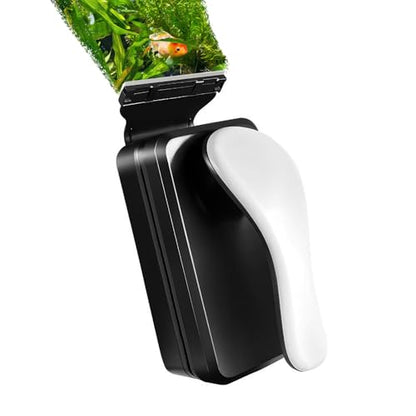 Magnetic Aquarium Cleaner, Dual-Action Aquarium Algae Scraper with Non-Slip Handle for Glass Fish Tank Maintenance Home Freshwater Cleaning - size: Medium