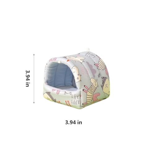 Warm Hideout for Bearded Dragons Toys Lizard Nest with Hanging Swing Toy Triangular Reptile Cave Habitat Geckos Snakes Cozy Bed Mat Decor in Window Cages Hut Accessories Hideaway Box Cage