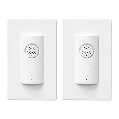ELEGRP Humidity Sensor Switch for Exhaust Fan, Bathroom Moisture Control, Automate Ventilation, Air Circulation, Ground Wire Required, Single Pole, White, 2 Pack - style: Fan Control Only