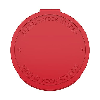 60 Dram CR Plastic Packaging Pop Top Containers - Child Resistant Travel Holder Vial Bottles - 75 qty (Red) - color: Red