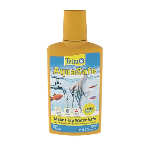 Tetra 16172 AquaSafe Fish Tank Water Conditioner, 8.45 fl oz | Makes Tap Water Safe, Reduces Fish Stress, Removes Chlorine, Use Monthly - size: 8.45 oz